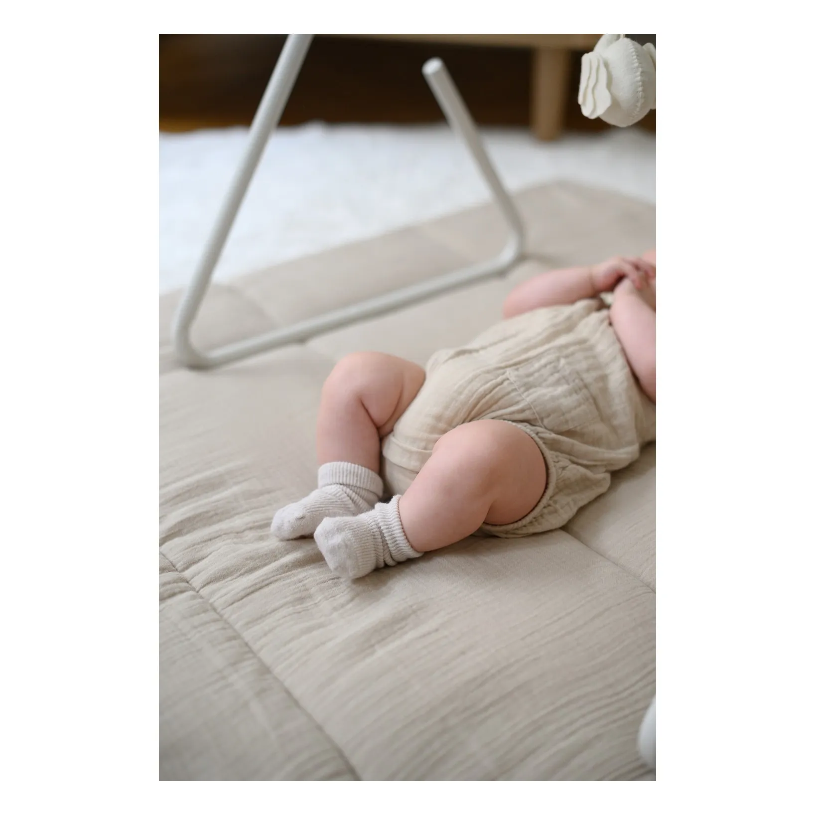 Tapis d'éveil en gaze de coton bio | Latte- Image produit n°2