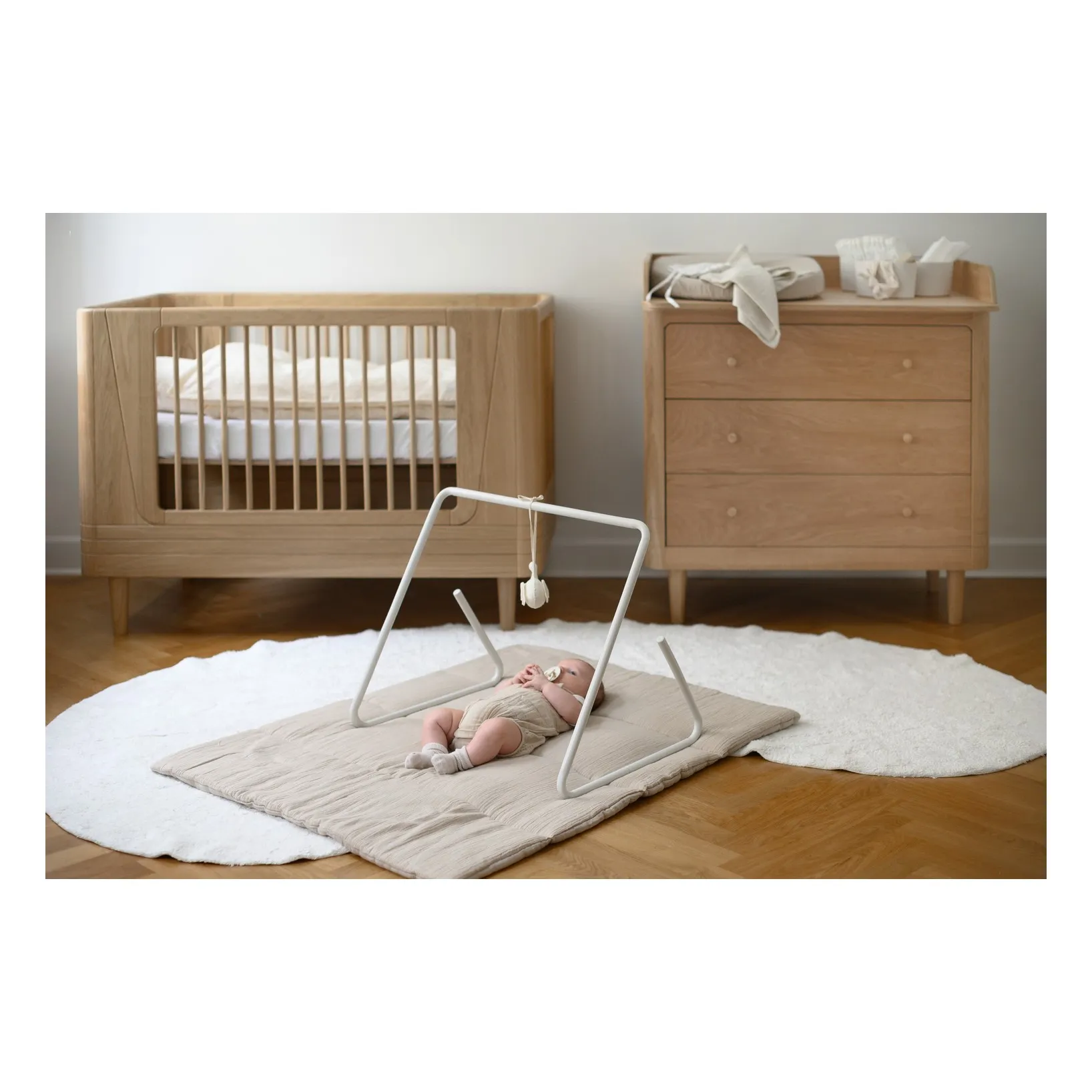 Tapis d'éveil en gaze de coton bio | Latte- Image produit n°3