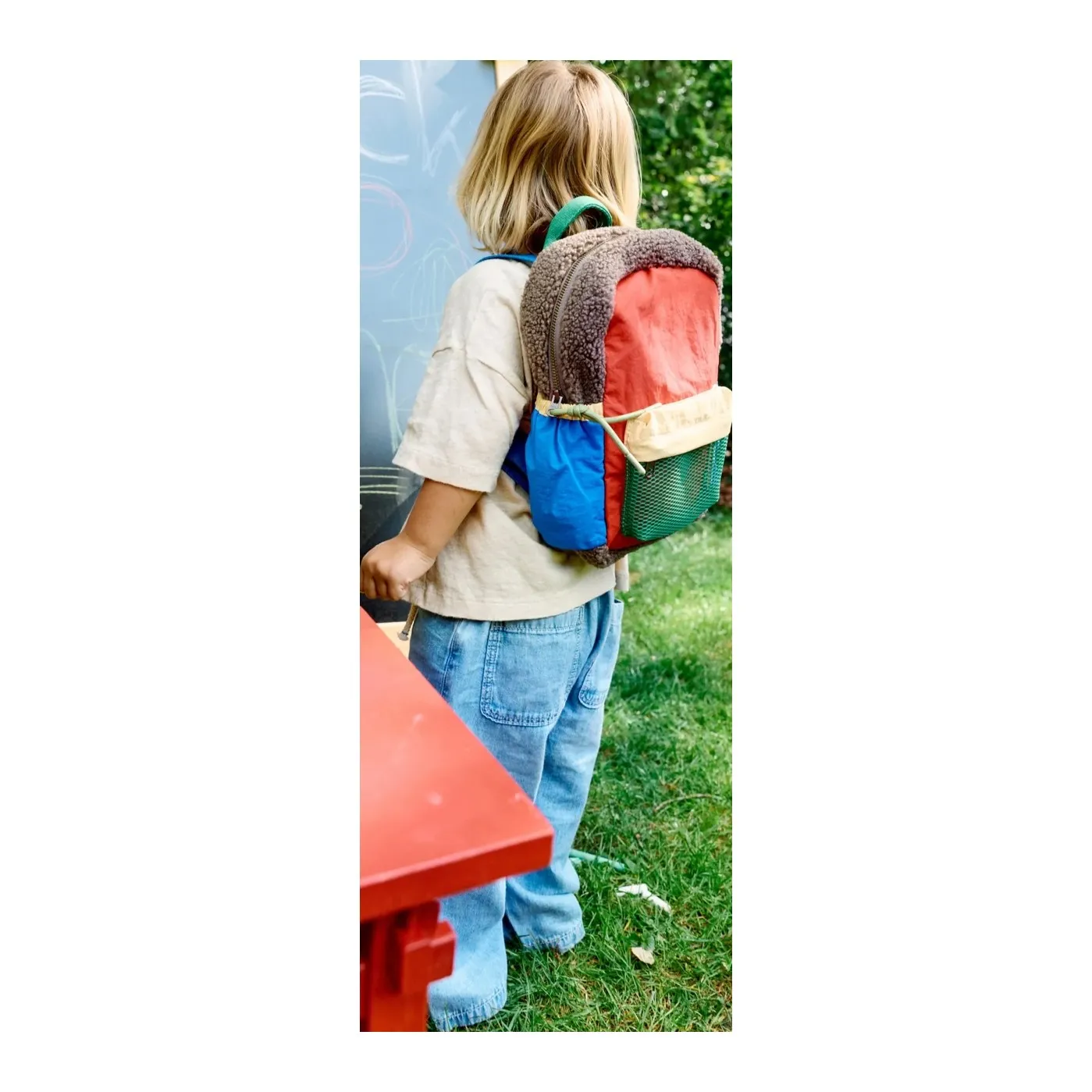 Sac à dos patchwork | Rouge- Image produit n°2