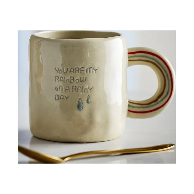 Taza de gres Rainbow | Crema