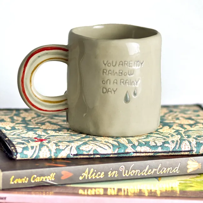 Taza de gres Rainbow | Crema