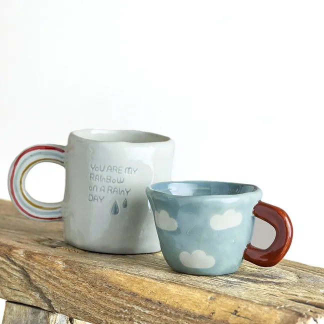 Taza de gres Rainbow | Crema