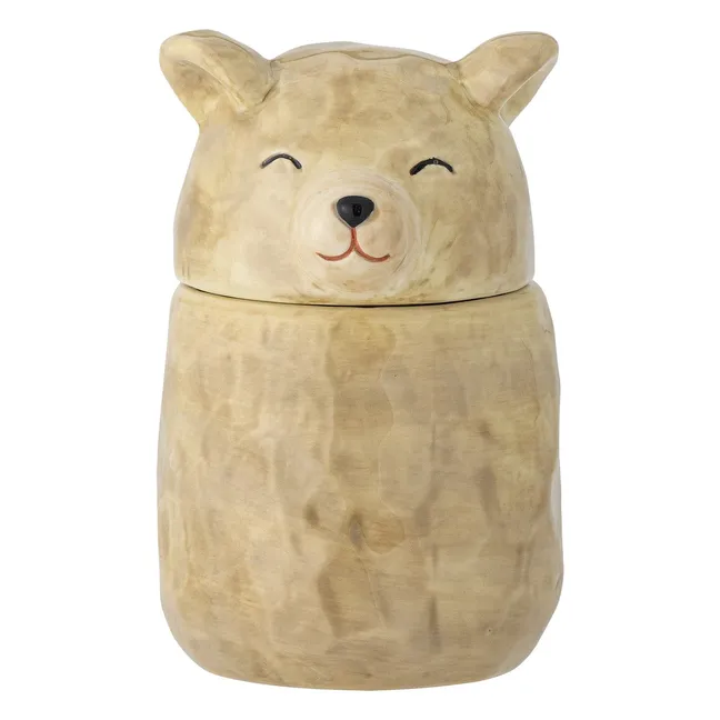 Boîte de Rangement en Grès Puk | Beige