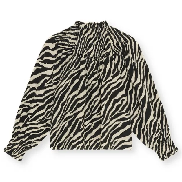 Zephyr Zebra Blouse | Black