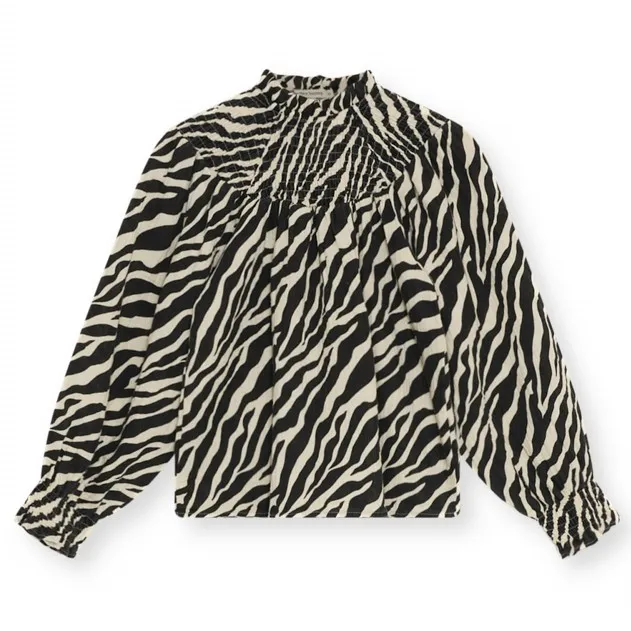 Zephyr Zebra Blouse | Black