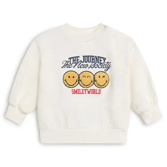 Baby Smiley Sweatshirt | White
