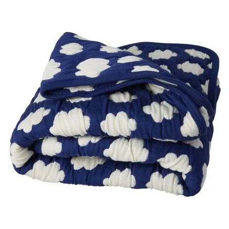 Plaid Nuages | Bleu foncé