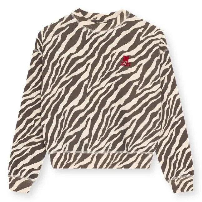 Sweat Logo Zèbre Coton | Noir