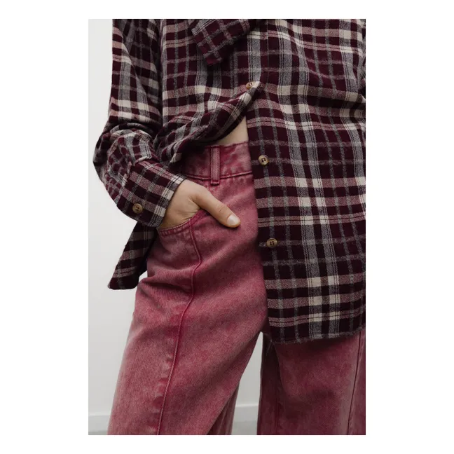 Pantalon Denim Coton | Rouge
