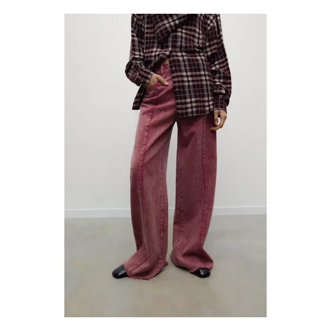 Pantalon Denim Coton | Rouge