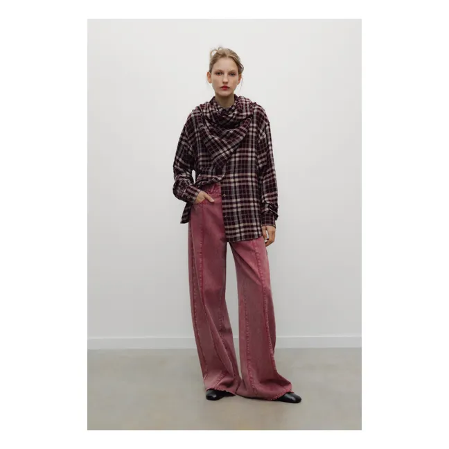 Pantalon Denim Coton | Rouge