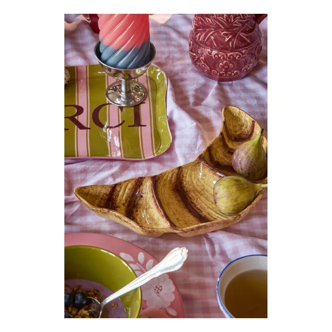 Bandeja de servicio en forma de media luna | Beige