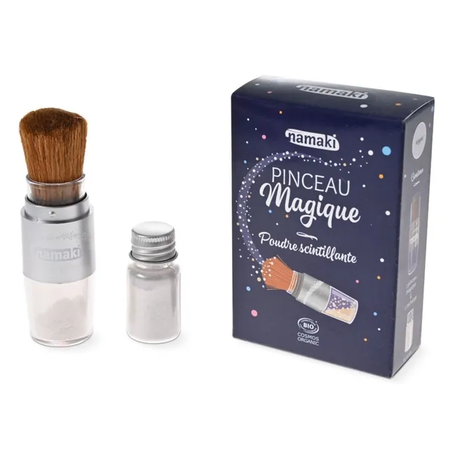 Pinceau magique et sa poudre scintillante | Argenté