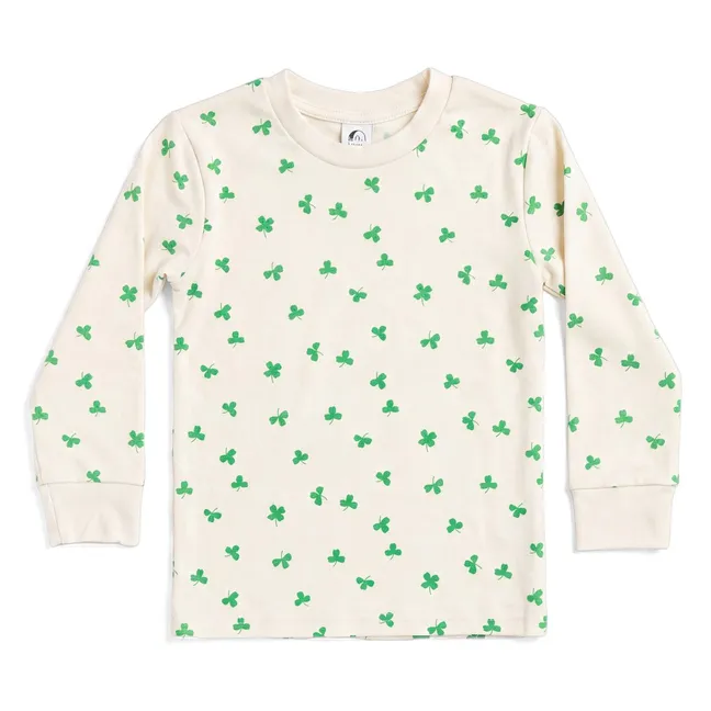Pyjama Trèfles Coton Bio | Ecru