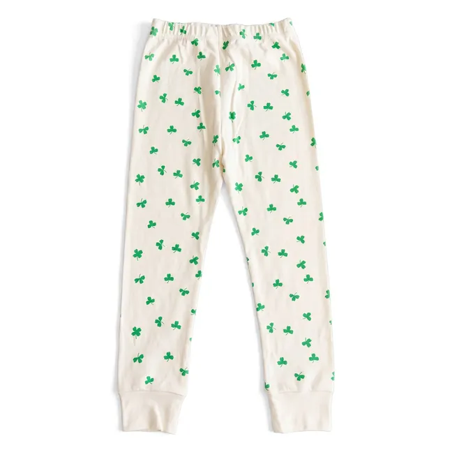 Pyjama Trèfles Coton Bio | Ecru