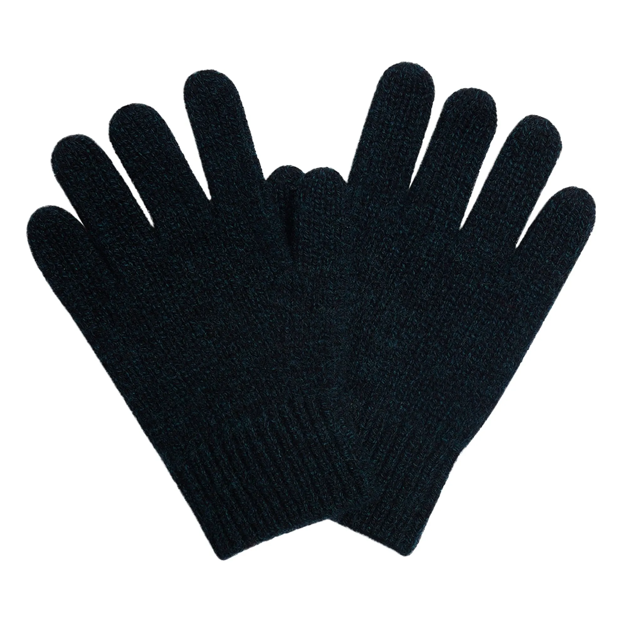 Bonpoint Boys Carbon Birk Dark Green Wool Gloves