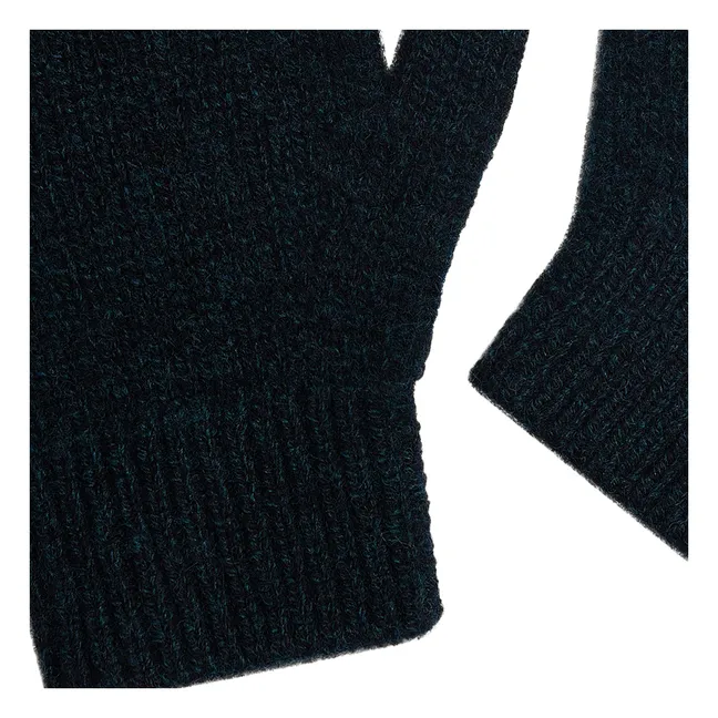 Birk dark green wool gloves | Carbon
