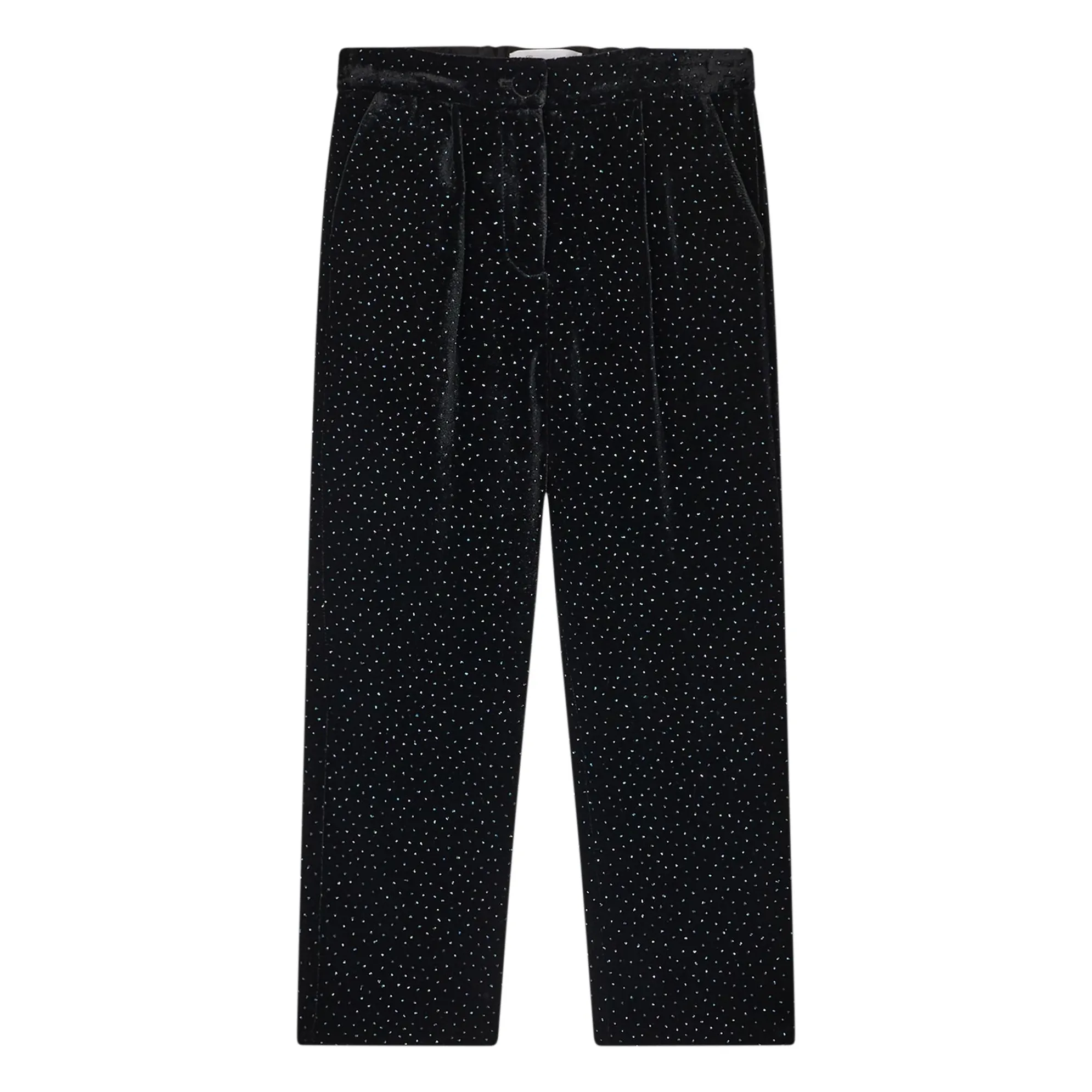 Bonpoint Girls Black Georgiana Silk Velvet Pants