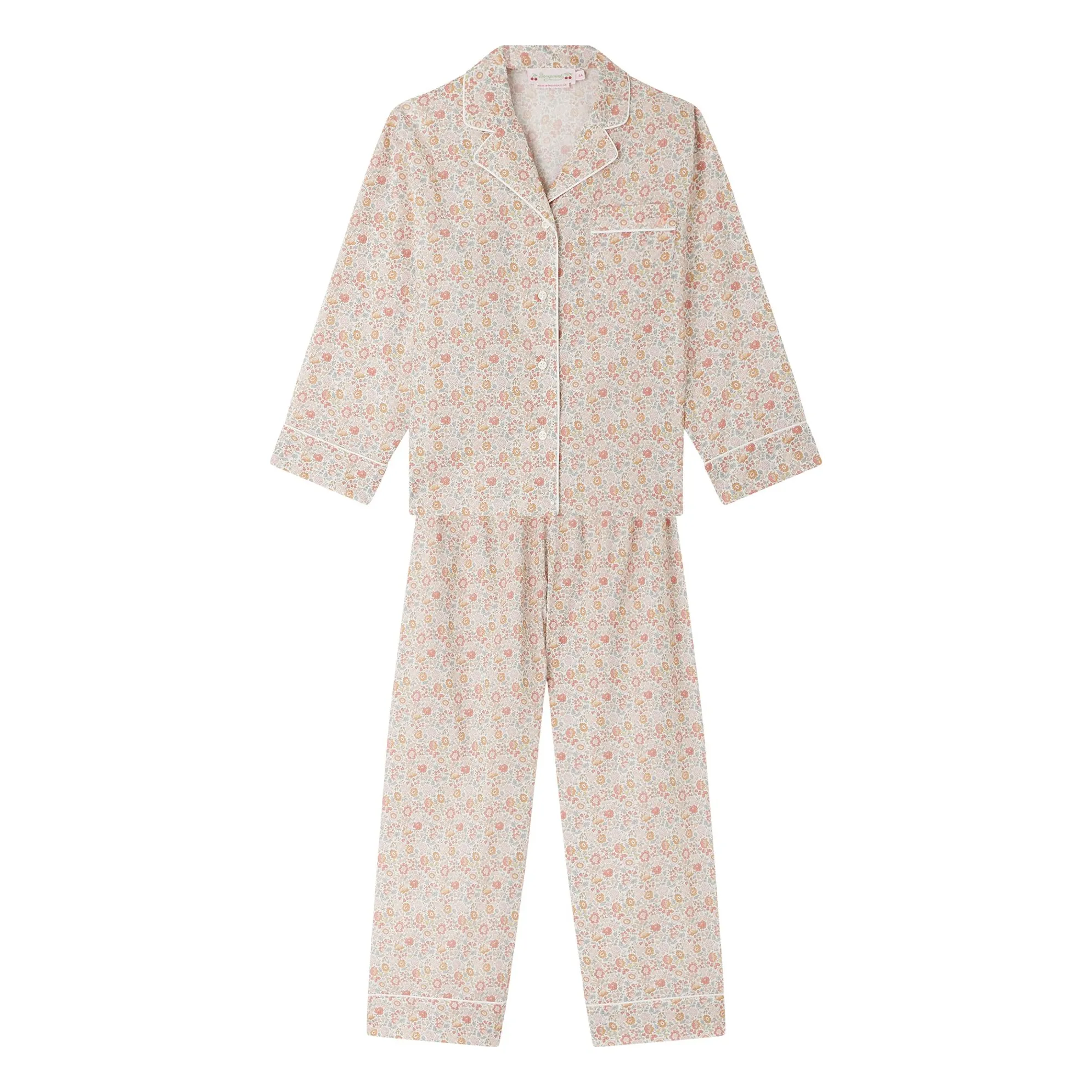 Bonpoint Girls Ecru Dormeur Liberty Fabric Pajamas