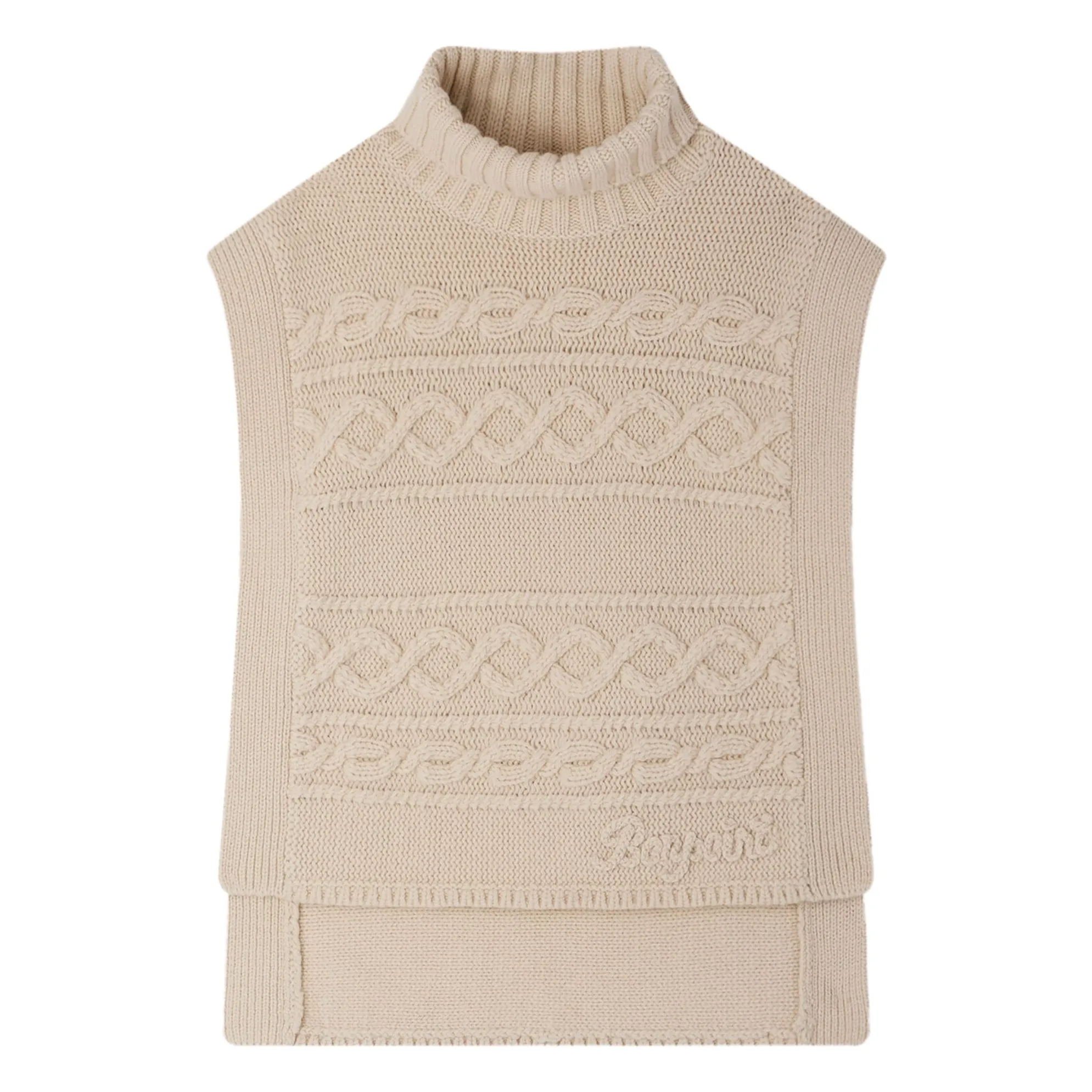 Bonpoint Girls Ecru Graziella Wool Poncho