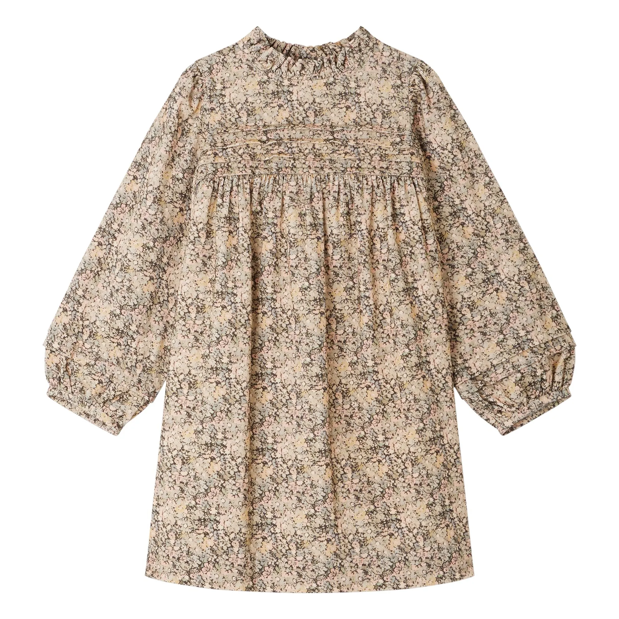 Bonpoint Girls Green Topaz Floral Print Dress