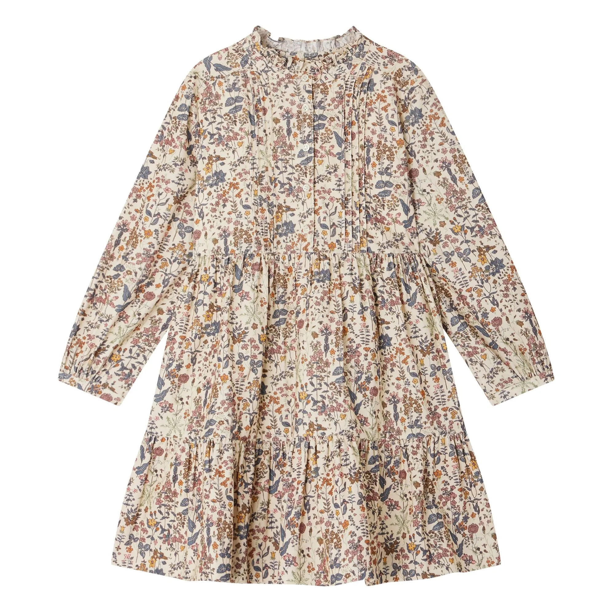 Bonpoint Girls Beige Gwyneth Liberty Fabric Dress