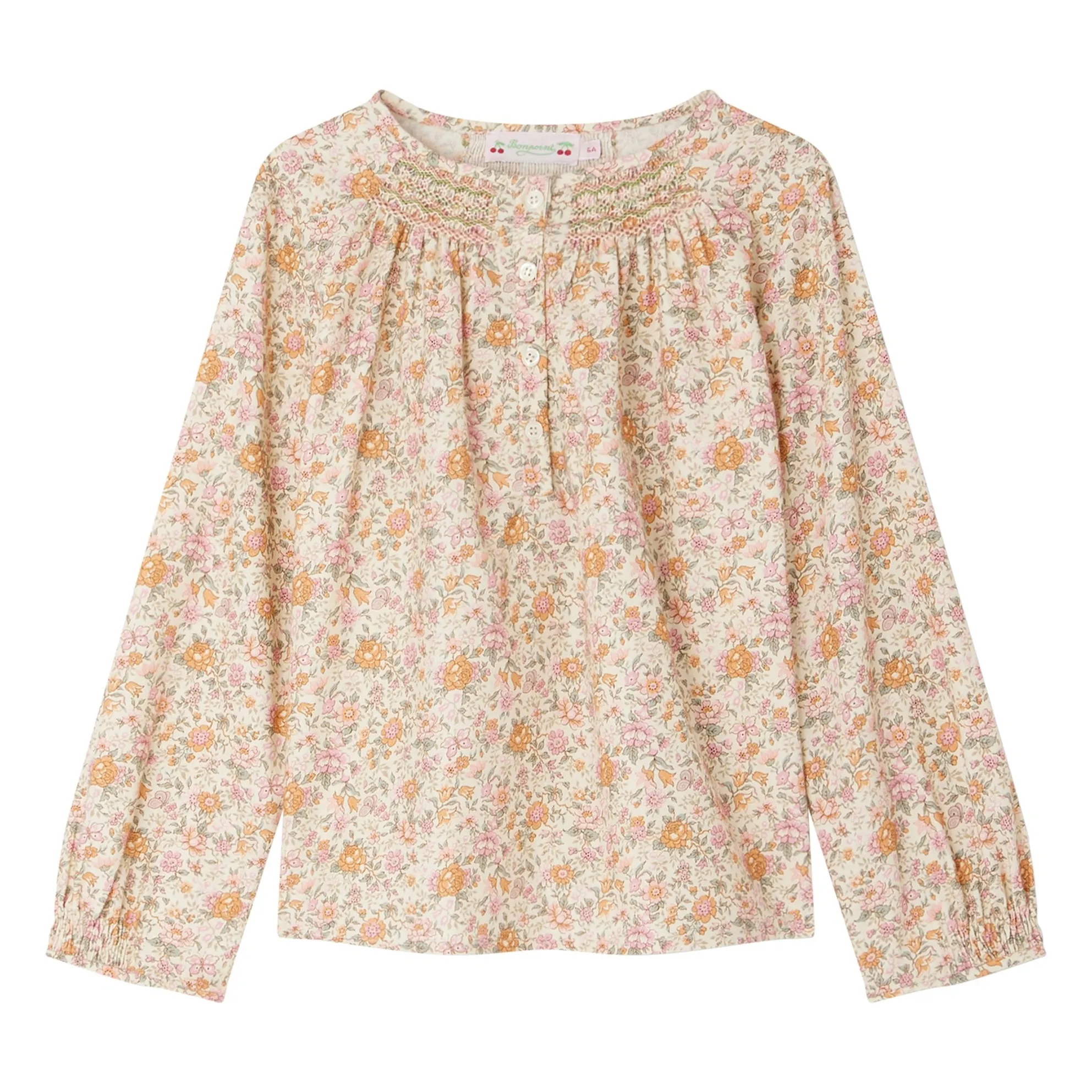 Bonpoint Girls Pink Biancarosa Liberty Fabric Blouse