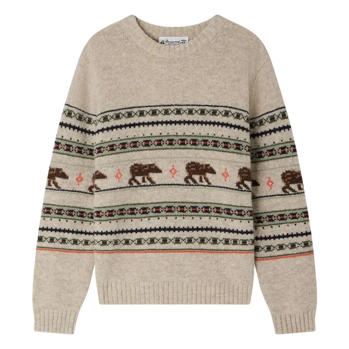 Pullover Große Wolle | Beige- Produktbild Nr. 0