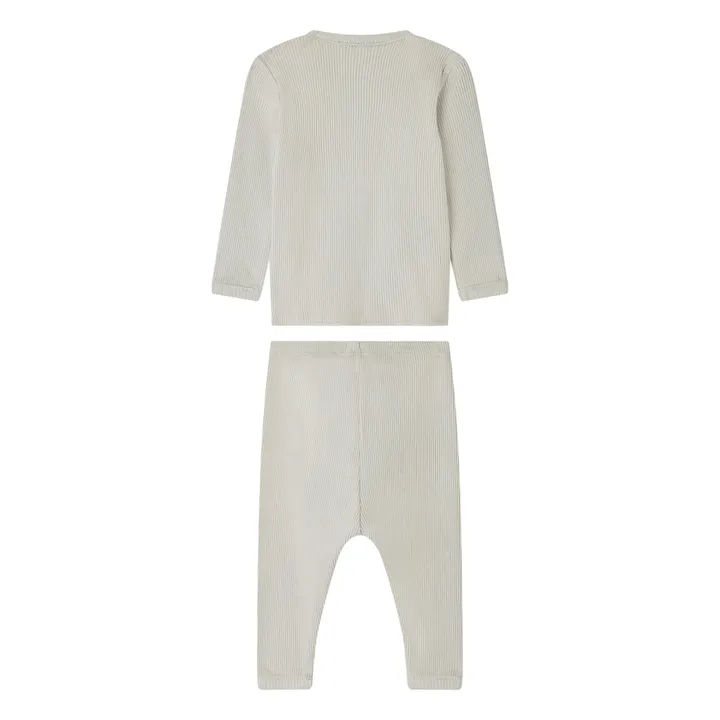 Conjunto Timi Côtelé | Azul verde- Imagen del producto n°2