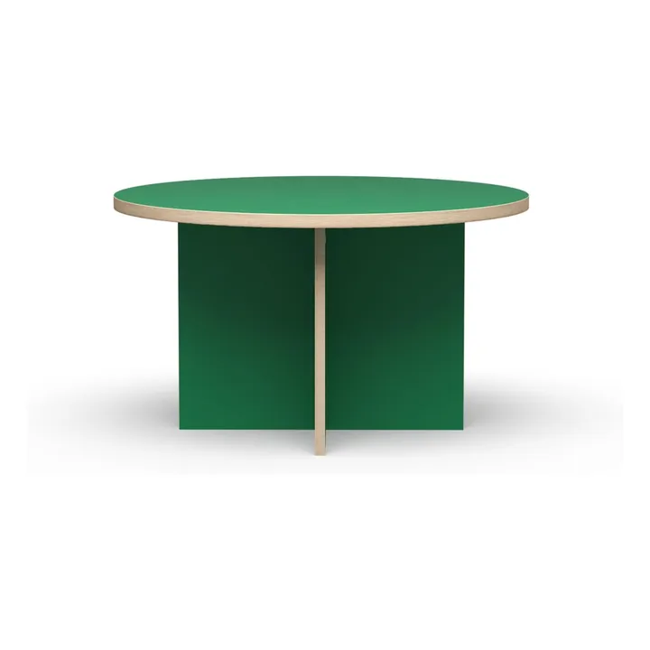 Tavolo da pranzo rotondo | Verde- Immagine del prodotto n°1