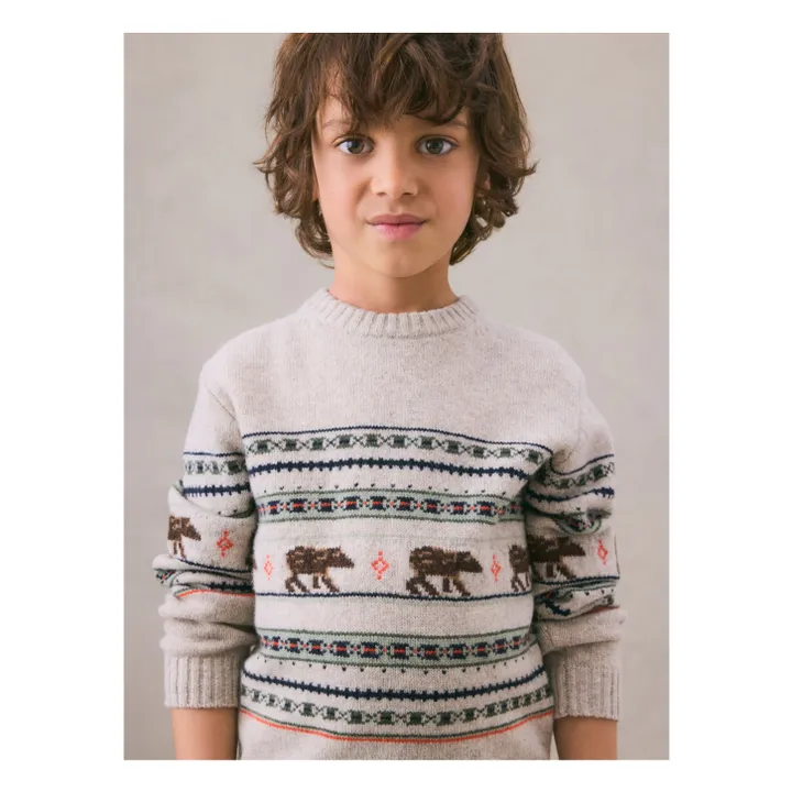 Pullover Große Wolle | Beige- Produktbild Nr. 1