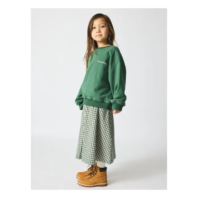 Jupe Gertrud Carreaux Coton Bio | Vert