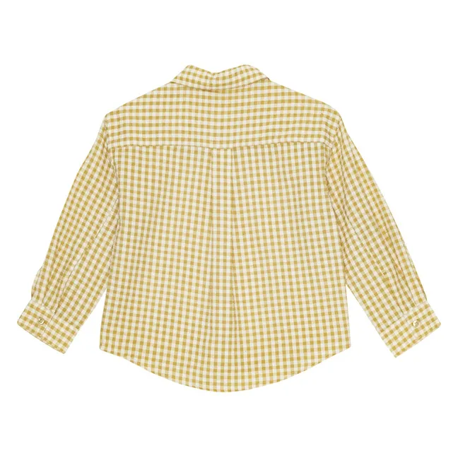 Chemise Nohrla Seersucker Fibres Recyclées | Jaune