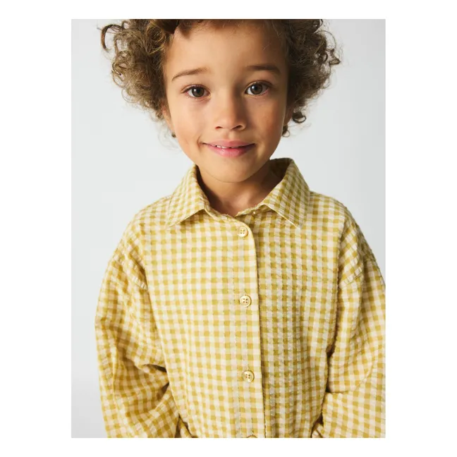 Chemise Nohrla Seersucker Fibres Recyclées | Jaune