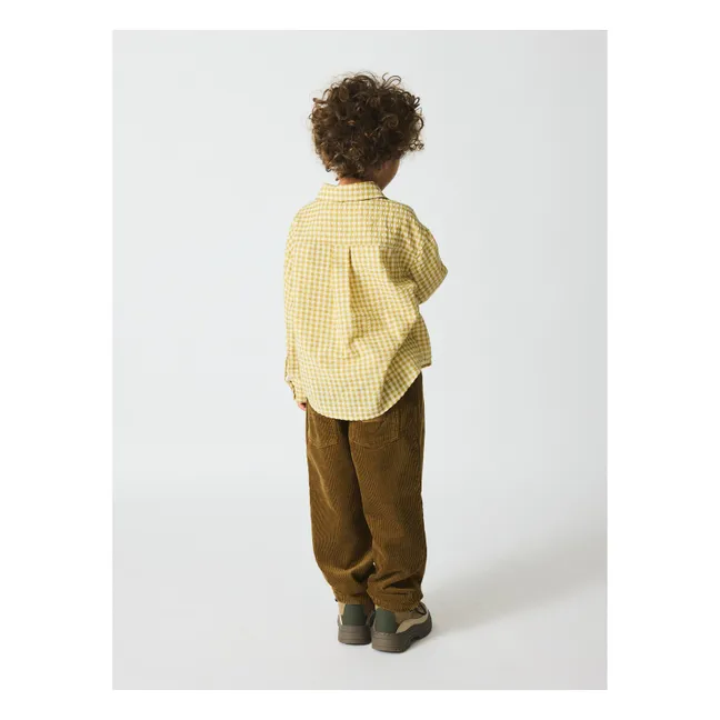 Chemise Nohrla Seersucker Fibres Recyclées | Jaune