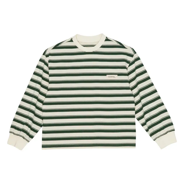 T-shirt Mira Rayé Coton Bio | Vert