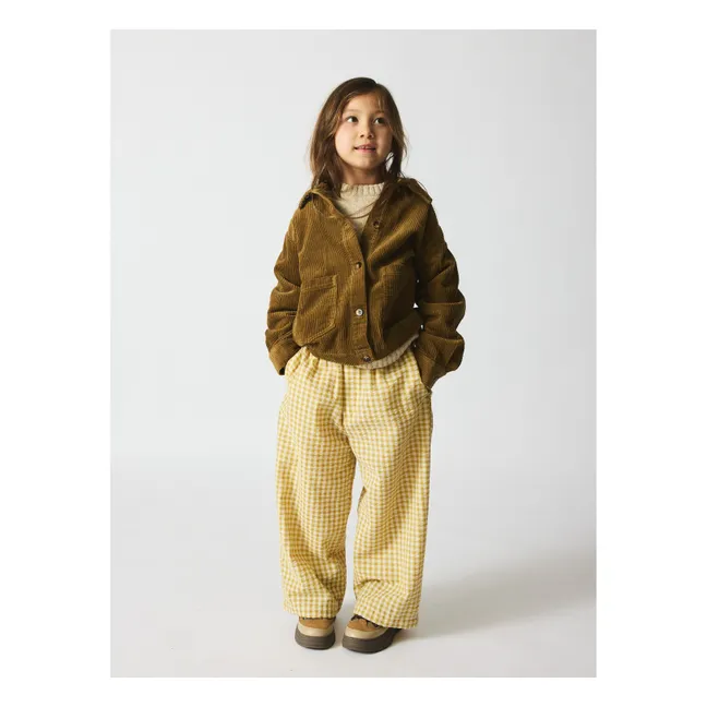 Pantalon Francis Seersucker Fibres Recyclées | Jaune