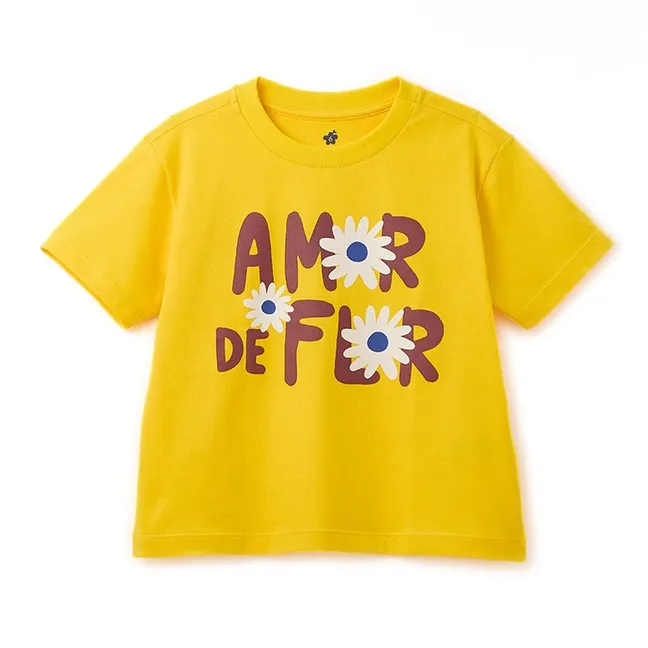 Amor De Flor T-shirt | Mustard