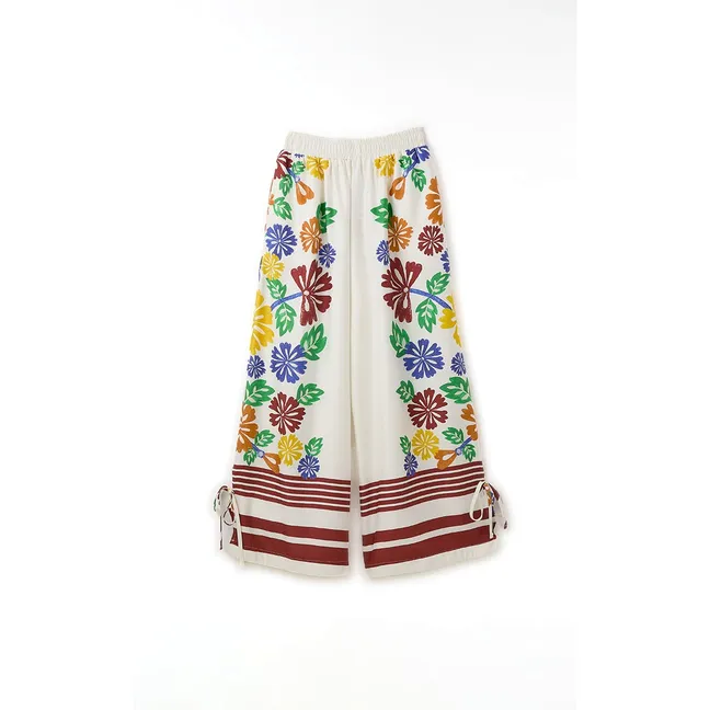 Pantalon Nœuds Fleuri | Blanc