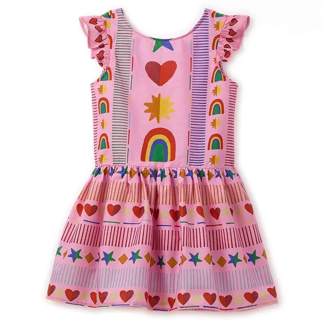 Robe Milles Choses Volants | Rose