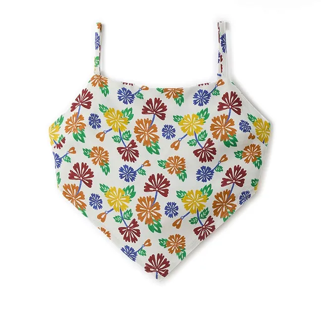 Crop top Flowers | White