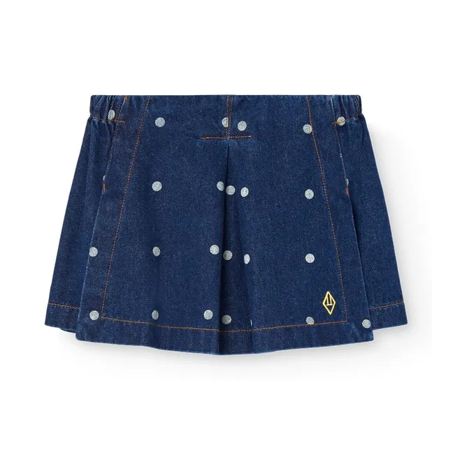 Jupe Short Olingo Pois Denim | Bleu foncé