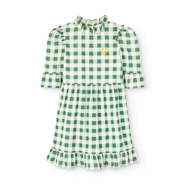 Robe Tortoise Carreaux Velours Côtelé | Vert