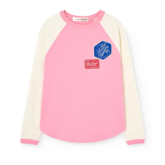 Colorblock Anteater organic cotton T-shirt | Pink