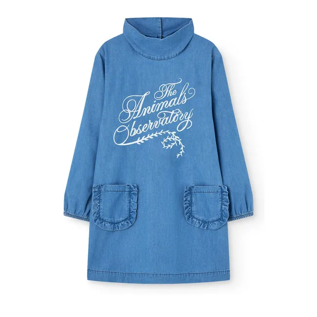 Dragon Denim Dress | Light Blue