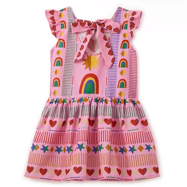 Robe Milles Choses Volants | Rose