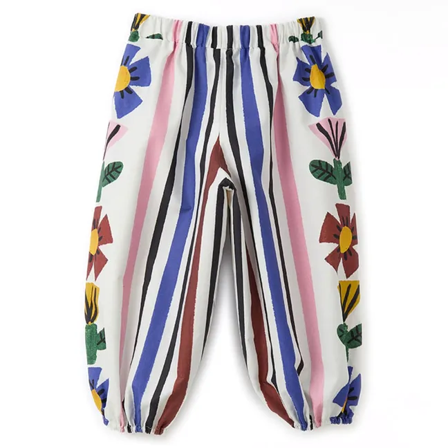 Pantalons Jardin Rayures | Blanc