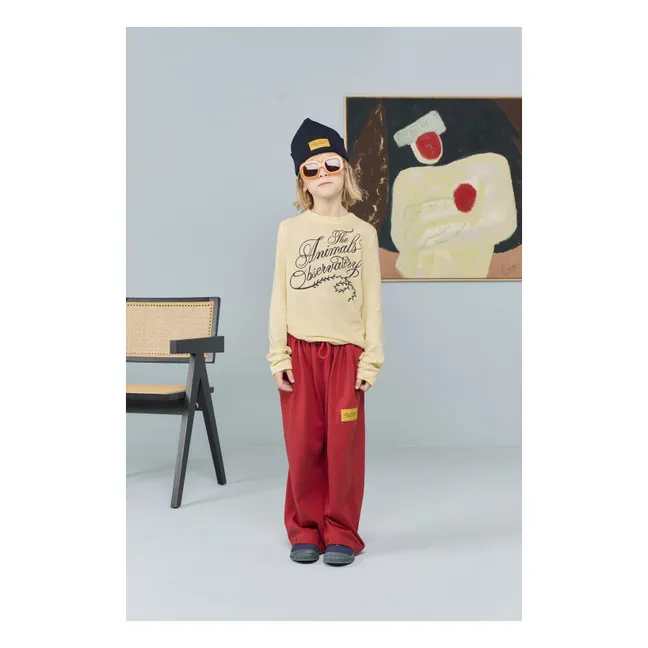 Jogger Stag Coton Bio | Rouge