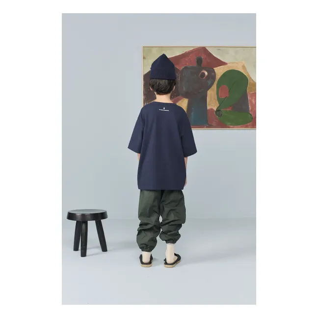 T-shirt Collie Lune Coton Bio | Bleu marine