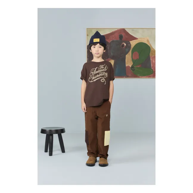 T-shirt Dunker The Animals Observatory Coton Bio | Marron